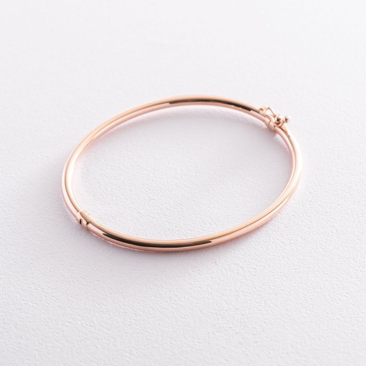 Жорсткий браслет у червоному золоті б04484 LOVE-SHOPE