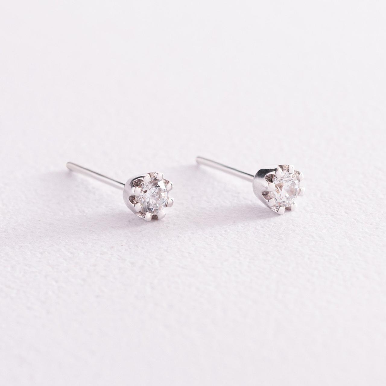 Золоті сережки — пусети (фіаніт) с05853 LOVE-SHOPE