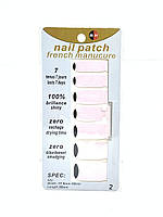 Наклейка для ногтей, готовый маникюр Nail Patch french manucure 2