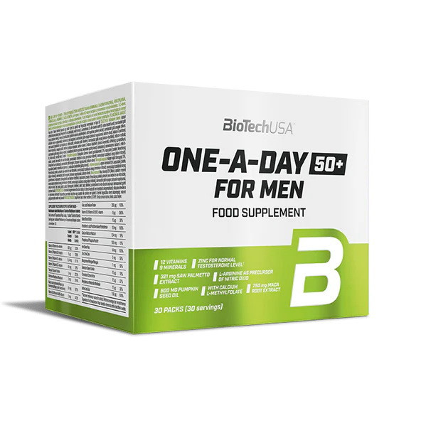 Мультивітаміни для чоловіків віком від 50 років. BioTech One-A-Day 50+ For Men 30 packs, фото 1
