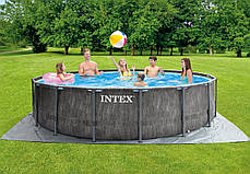 Каркасний басейн Intex 26742 (457x122 см) (Картриджний фільтр-насос 3785 л/год, сходи, тент, підстилка), фото 2