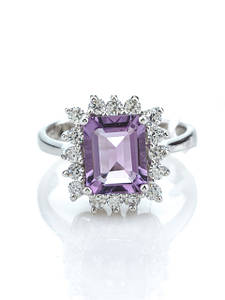 Каблучки з аметистом