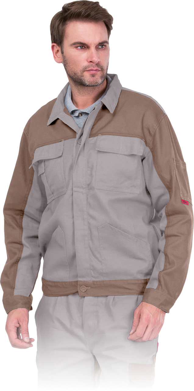 Толстовка робоча REIS BOMULL-J BEBR бежевий-коричневий, фото 1