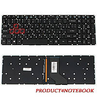Клавіатура для ноутбука ACER (G3-571, G3-572, PH315-51, PH317-51) rus, black, без фрейму, підсвітка клавіш