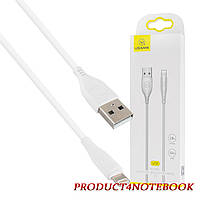 Кабель Usams US-SJ266 U18 Round lightning Cable 1m White