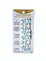 Наклейка для ногтей, готовый маникюр Nail Patch french manucure 4 французский маникюр
