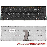 Клавиатура для ноутбука LENOVO (G580, G585, N580, N585, Z580, Z585) ukr, black, black frame