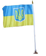 Сувенір Прапорець Україна з гербом двосторонній довжина 32 см з присоскою Україна 61084