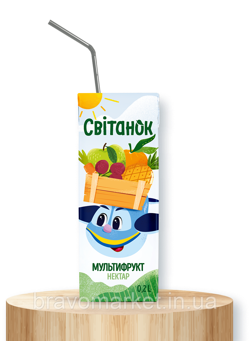 Нектар мультифрукт 200 мл ТМ Світанок, фото 1