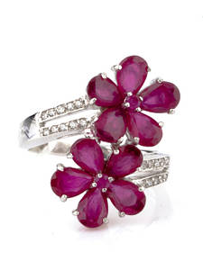 Каблучки з рубіном