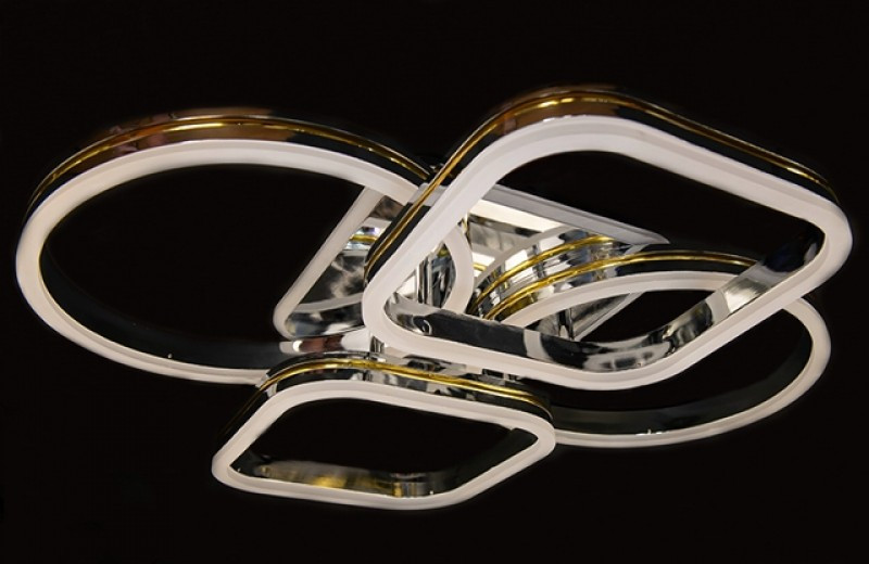 Led Люстра з пультом і підсвічуванням linisoln 55069/2+2B CH, фото 1