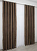 Комплект штор (2шт. 1х2,7м.) льон рогожка, колекція "Саванна". Колір коричневий. Код 688ш 31-260, фото 5