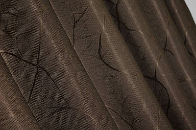 Шторна тканина льон рогожка, колекція "Савана", висота 2,8 м. Колір коричневий. Код 688ш