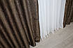 Комплект штор (2шт. 1х2,7м.) льон рогожка, колекція "Саванна". Колір коричневий. Код 688ш 31-260, фото 7