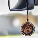 Ароматизатор дерев'яний в авто "Гайда в гори" ручної работи, 6 см., фото 2