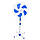Вентилятор підлоговий 40W Domotec MS-1621 Біло-синій, вентилятор побутовий для кімнати (вентилятор напольный), фото 3