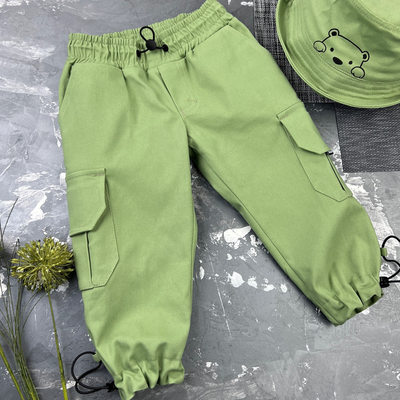 Штани Карго дитячі Organic Cotton Олива