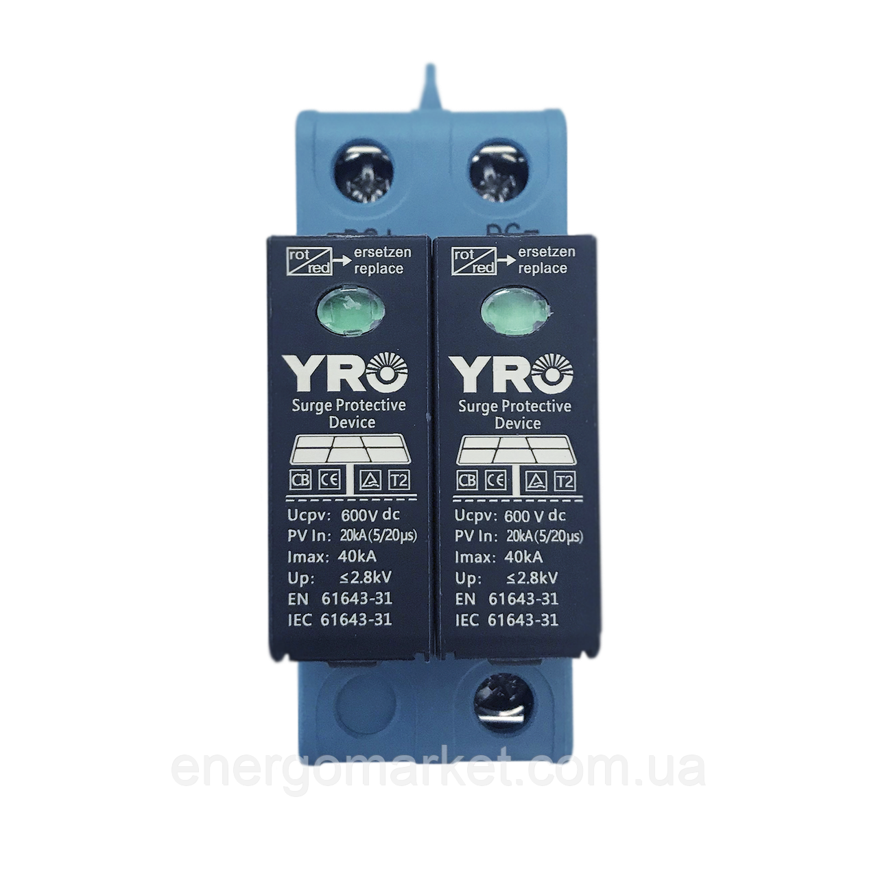 Обмежувач перенапруги YRO YRSP-D2 2P/600