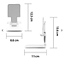 Настільна пластикова підставка для смартфона біла, фото 7