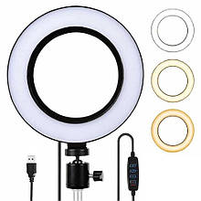 Світлодіодна кільцева лампа селфі Ring Fill Light DX-300 (30 см) з кріпленням для телефону