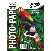 Глянцевий фотопапір самоклеючий Magic A4 115 грам (50 аркушів) Папір клейкий глянсовий