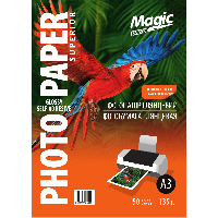Фотопапір глянцевий самоклеючий A3 (50л) 135г/м2 Magic Superior, фотопапір самоклеючий для притера А3