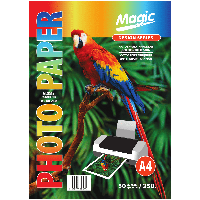 Фотопапір глянцевий А4 для візиток (тканина) 50 арк., 250 гр/м2, Дизайнерський картон А4 Magic