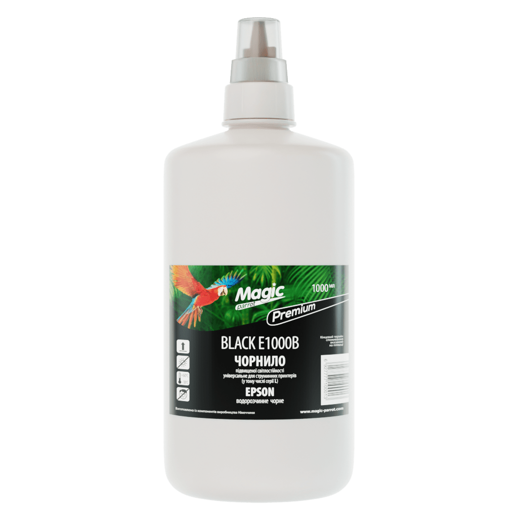 Чорнило універсальне чорне Epson Black 1000 мл. Чорнило для струменевого принтера Епсон Magic