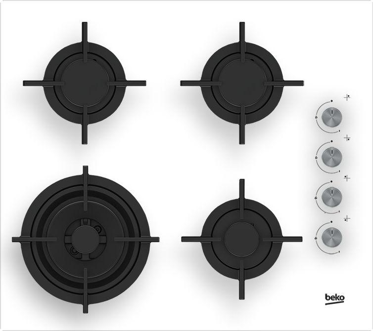 Варильна поверхня газова Beko HILW64122SW, фото 1