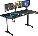 Геймерський ігровий стіл Ultradesk Frag XXL Blue, фото 3