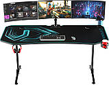 Геймерський ігровий стіл Ultradesk Frag XXL Blue, фото 4