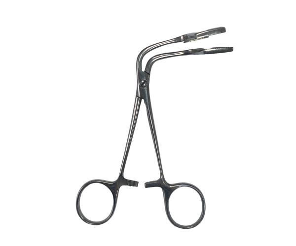 П-1 Пінцет закритий вигнутий для взяття слизової губи 125 мм.