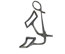 П-1 Пінцет закритий вигнутий для взяття слизової губи 125 мм., фото 2