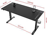 Геймерський ігровий стіл Ultradesk MOMENTUM (UDESK-MM-BK), фото 7