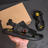 Літні чоловічі шкіряні сандалі-босоніжки Timb чорні класичні з натуральної шкіри на літо взуття *Т-10 ч*, фото 2