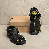 Літні чоловічі шкіряні сандалі-босоніжки Timb чорні класичні з натуральної шкіри на літо взуття *Т-10 ч*, фото 6