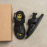 Літні чоловічі шкіряні сандалі-босоніжки Timb чорні класичні з натуральної шкіри на літо взуття *Т-10 ч*, фото 7