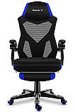 Комп'ютерне крісло для геймера Huzaro Combat 3.0 Air Mesh Black/Blue, фото 4