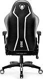 Комп'ютерне крісло для геймера Diablo Chairs X-One 2.0 King Size Black/White, фото 4