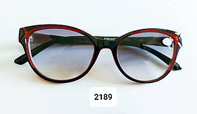 Жіночі очки від сонця з діоптріями метелики Модель 2189