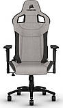 Комп'ютерне крісло для геймера Corsair T3 Rush Light Grey, фото 3