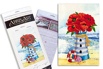 Набір для вишивання бісером на полотні "Літо-1", АВ-761,30*45см, Abris Art