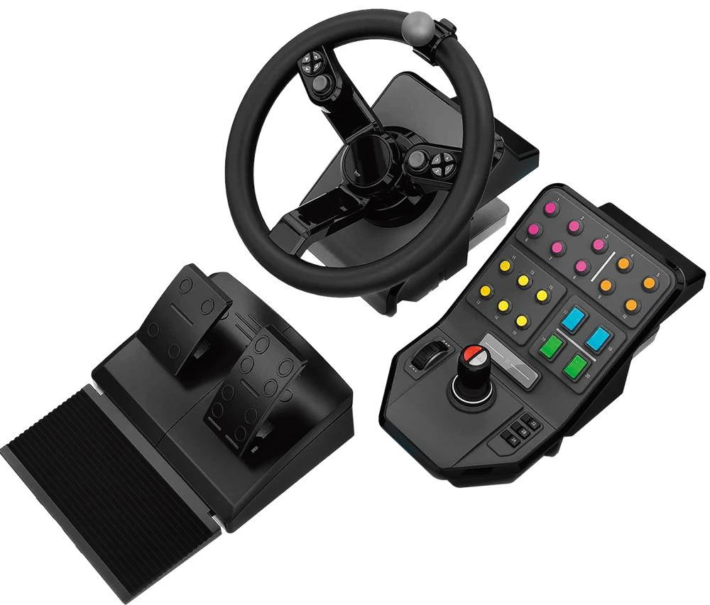 Photos - Game Controller Logitech Комплект , панель приборов  G Heavy Equipment Bundle (руль, педали)