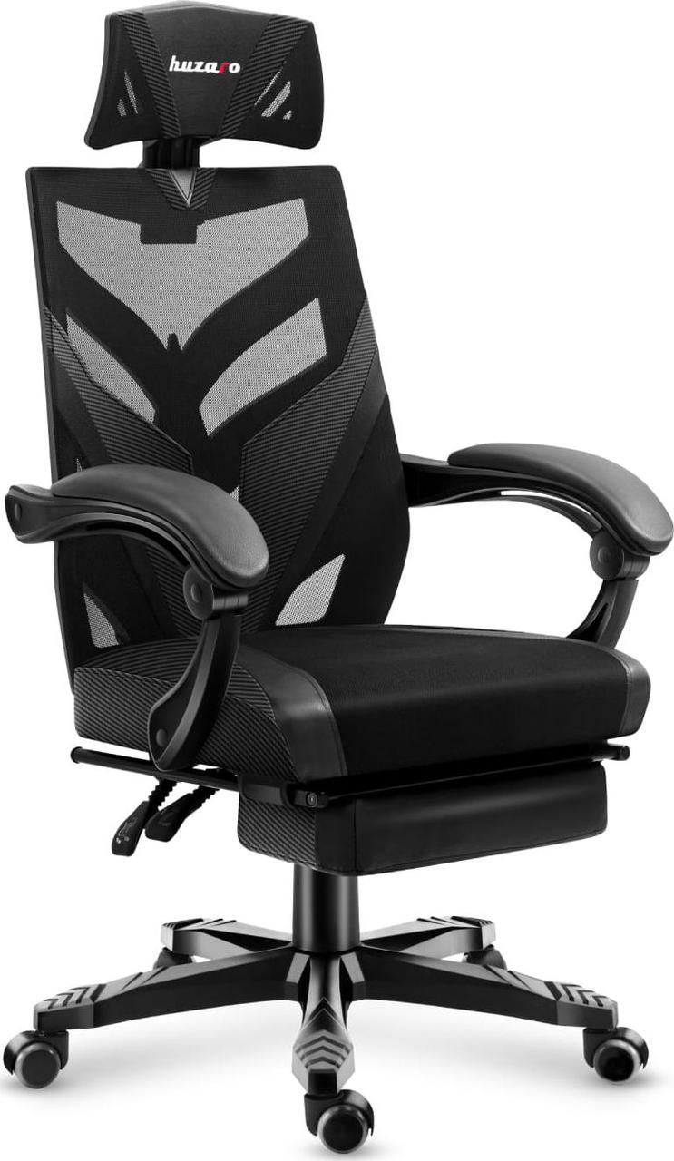 Комп'ютерне крісло для геймера Huzaro Combat 5.0 Mesh & Eco-Skin Black