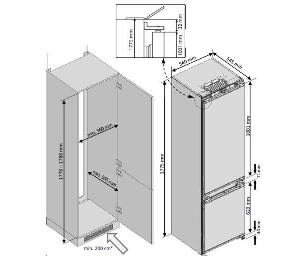 Встроенный холодильник Beko BCNA 275 E32SN - фото 2 - id-p1331464841