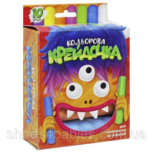 Мел кольоровий "Мелок", великий, 10 кольорів