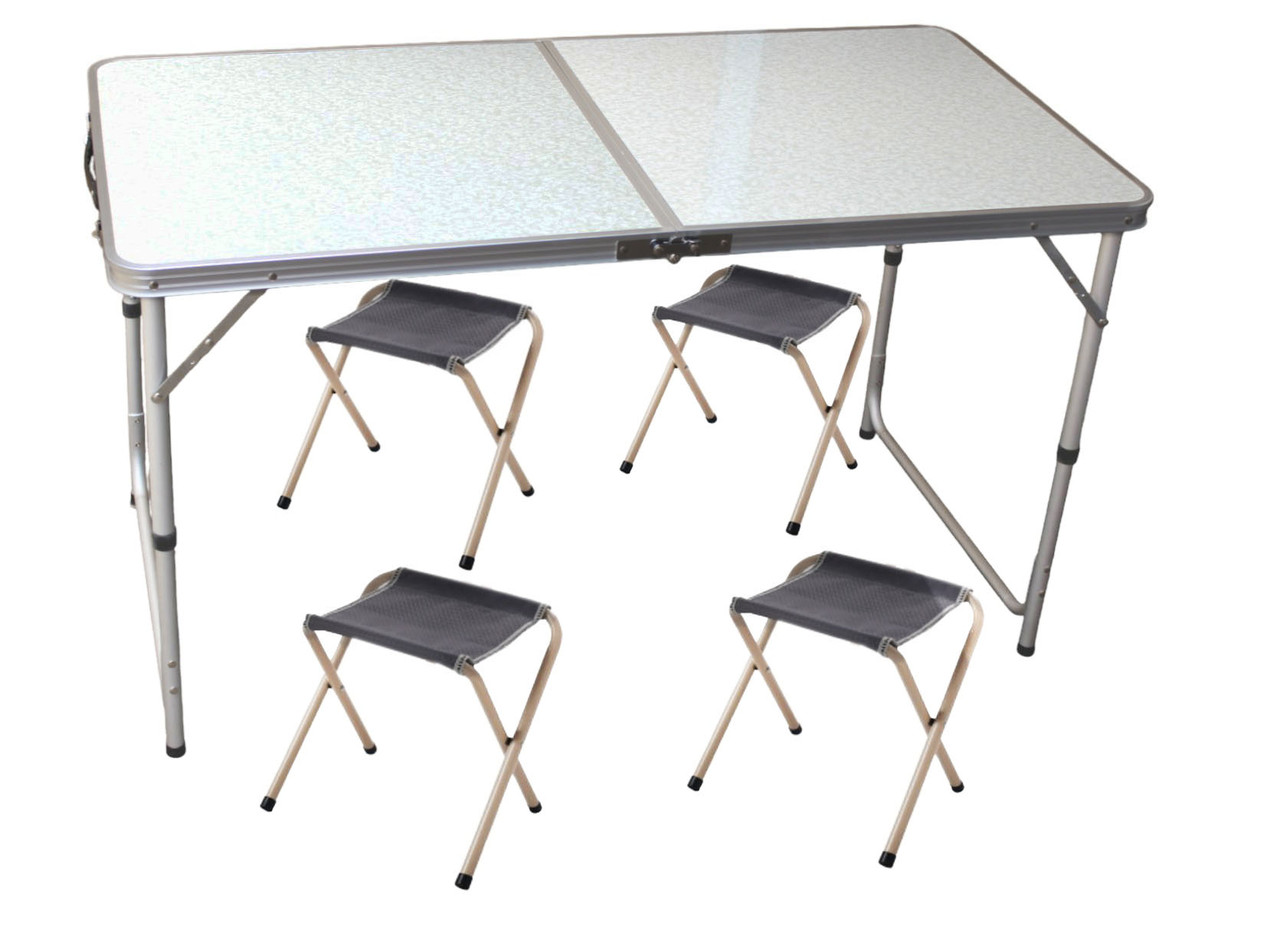 Комплект меблів складаний стіл 120x60 см та 4 стільці PC1612S