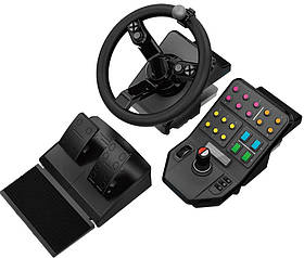 Комплект (кермо, педалі), панель приладів Logitech G Heavy Equipment Bundle Farm Sim Controller (945-000062)
