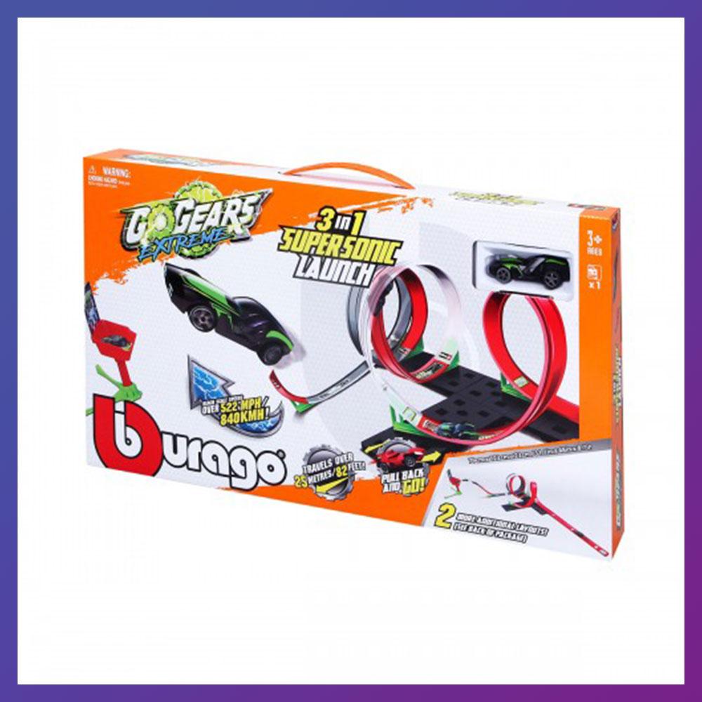 Дитяча іграшка автотрек Bburago GoGears Extreme Надзвуковий запуск 18-30533