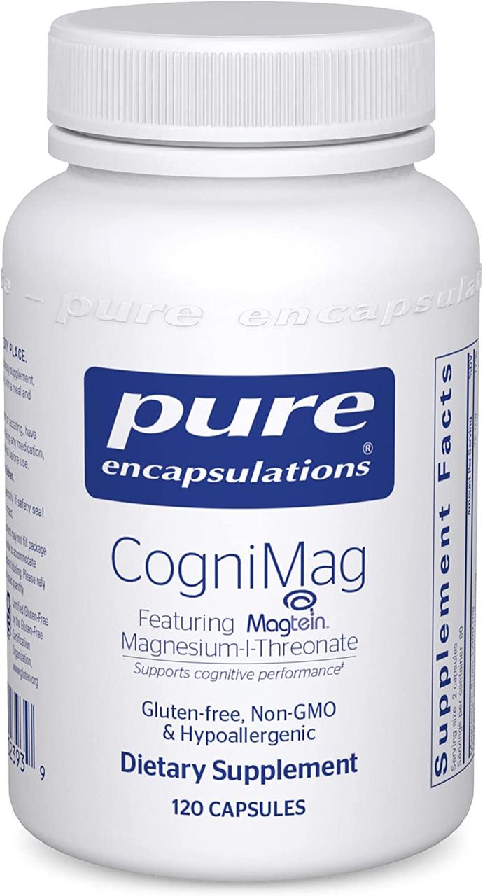Pure Encapsulations CogniMag / Магній Л Треонат і поліфенолы для покращення пам'яті 120 капсул, фото 1